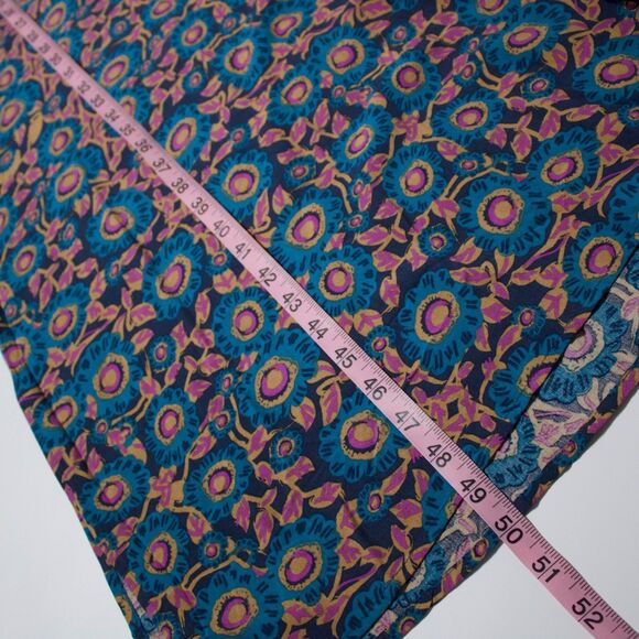 NWT Natural Life Blue Purple Tan Floral Maxi Dress 100% Rayon Boho Women M (B5) - Picture 10 of 11